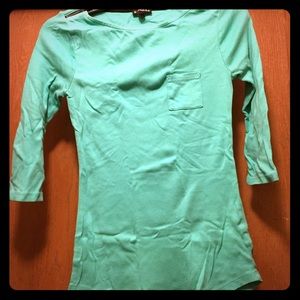 Mint green top